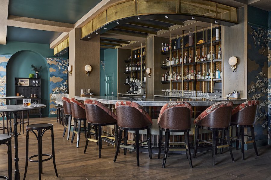 hotel vesper houston texas parisian feminine design restaurant bar